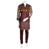 Women's Embroidered 2 Pcs Cotton Suit - Dark Brown - test-store-for-chase-value