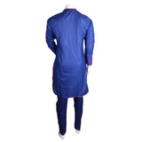 Women's Embroidered 2 Pcs Cotton Suit - Blue - test-store-for-chase-value
