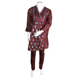 Women's Embroidered 2 Pcs Cotton Suit - Dark Brown - test-store-for-chase-value