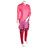Women's Embroidered 2 Pcs Cotton Suit - Pink - test-store-for-chase-value