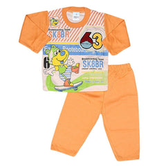 Newborn Boys Printed Suit - Orange - test-store-for-chase-value