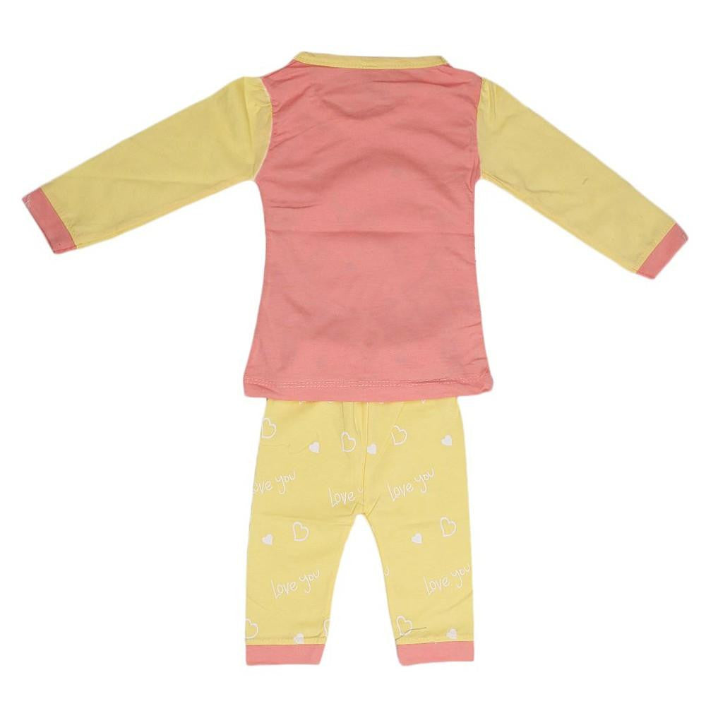 Newborn Girls Printed Suit - Peach - test-store-for-chase-value