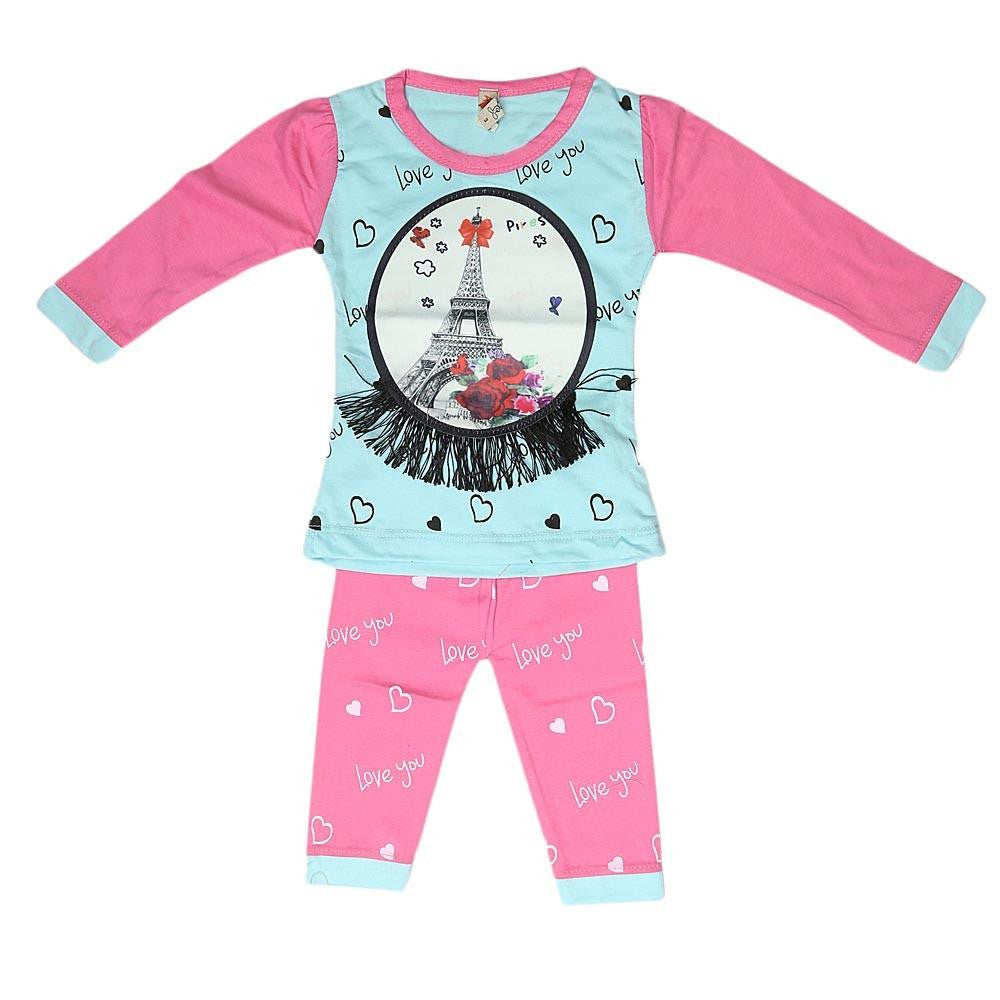 Newborn Girls Printed Suit - Light Blue - test-store-for-chase-value