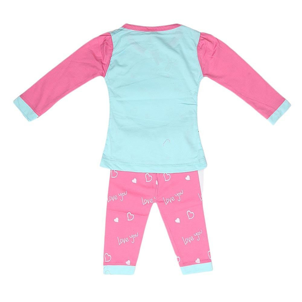 Newborn Girls Printed Suit - Light Blue - test-store-for-chase-value