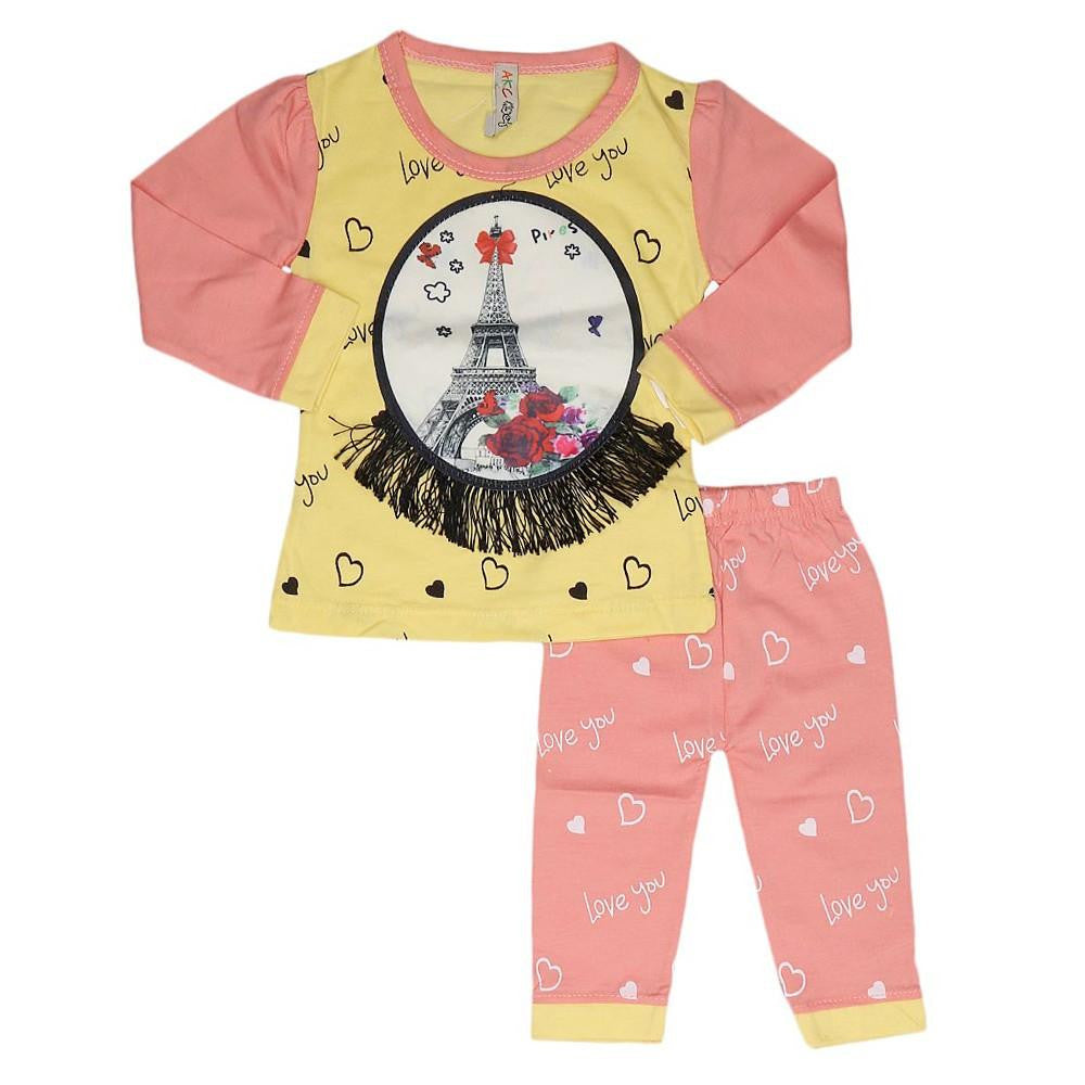 Newborn Girls Printed Suit - Yellow - test-store-for-chase-value