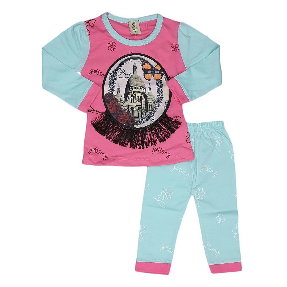 Newborn Girls Printed Suit - Pink - test-store-for-chase-value