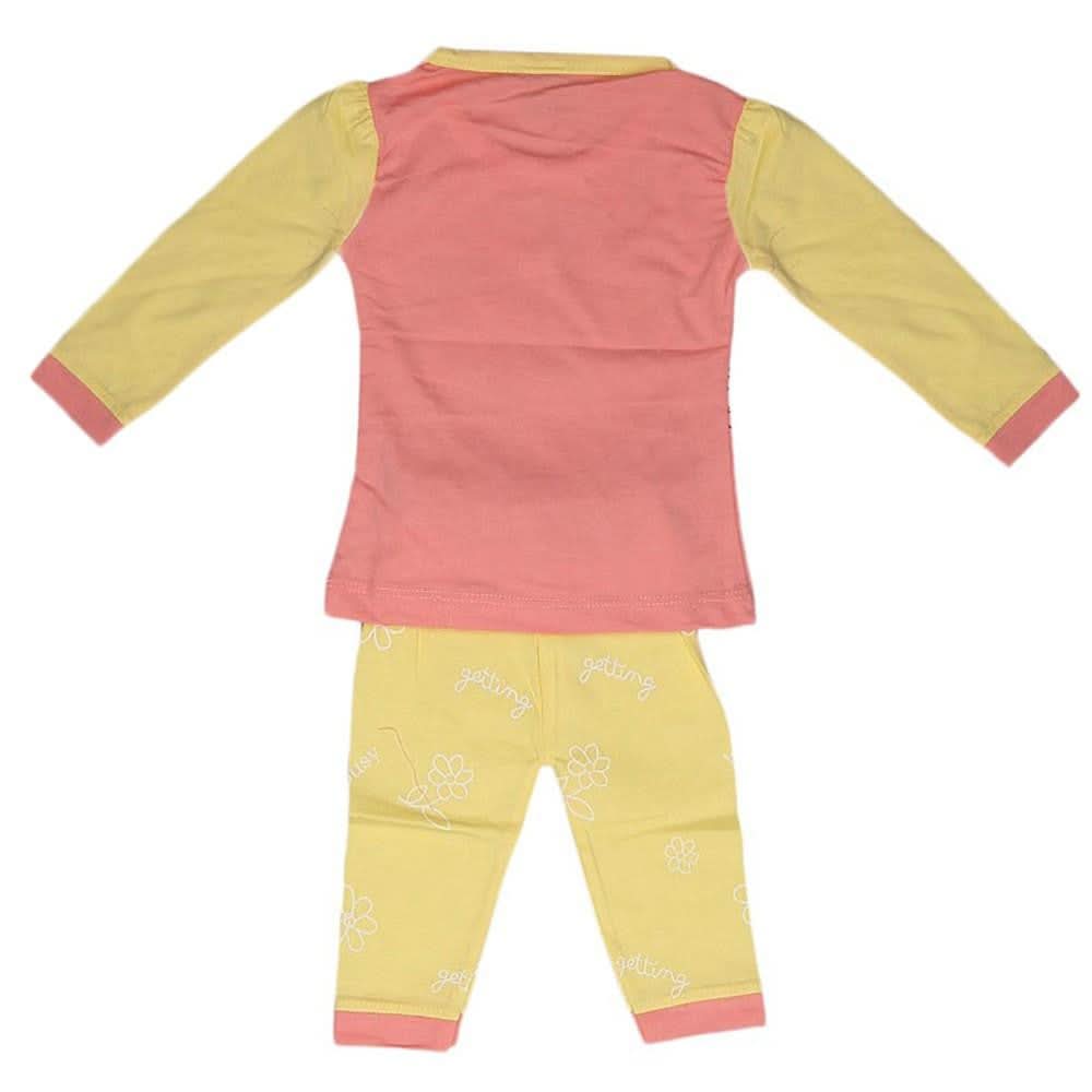Newborn Girls Printed Suit - Peach - test-store-for-chase-value