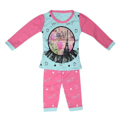 Newborn Girls Printed Suit - Cyan - test-store-for-chase-value