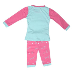 Newborn Girls Printed Suit - Cyan - test-store-for-chase-value