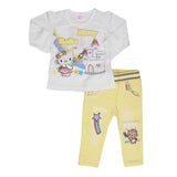 Newborn Girls Full Slevees Suit - White - test-store-for-chase-value