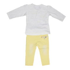 Newborn Girls Full Slevees Suit - White - test-store-for-chase-value