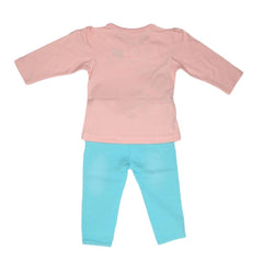 Newborn Girls Full Slevees Suit - Peach - test-store-for-chase-value