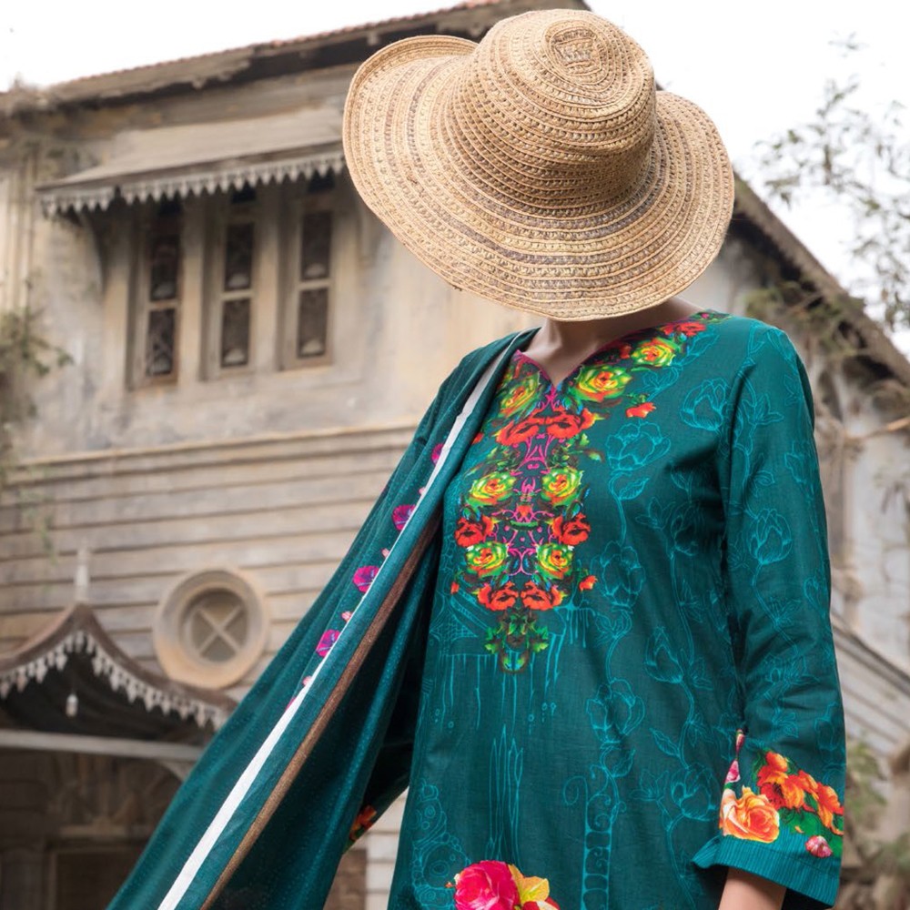 VS Printed Classic Cambric Cotton Suit-308A - test-store-for-chase-value