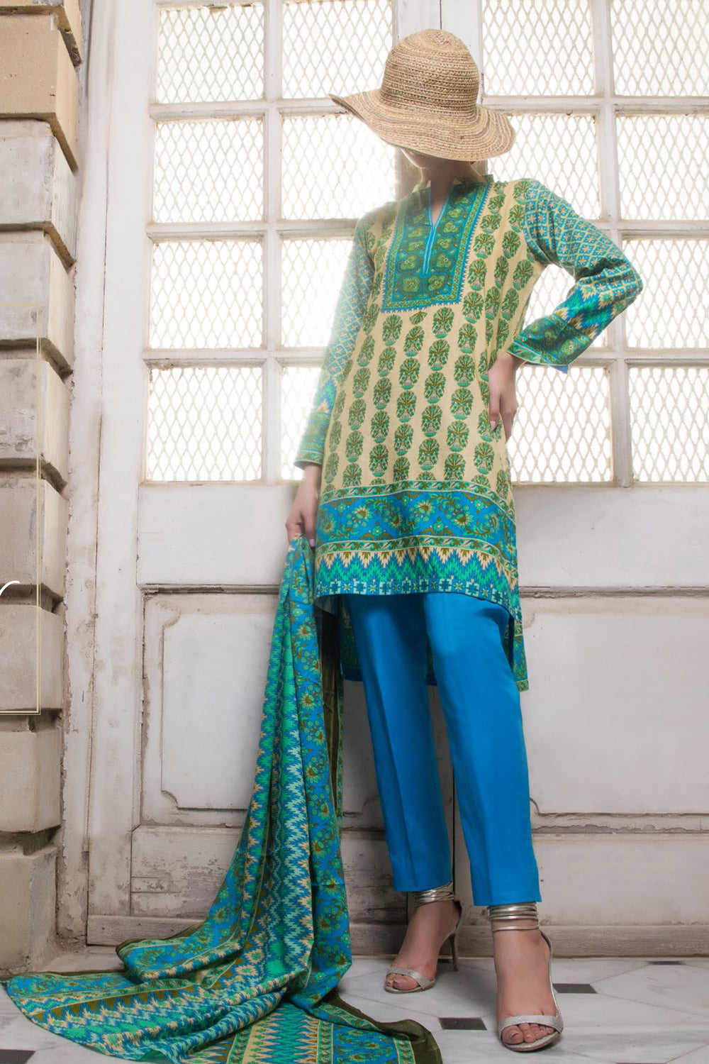 VS Printed Classic Cambric Cotton Suit-302B - test-store-for-chase-value