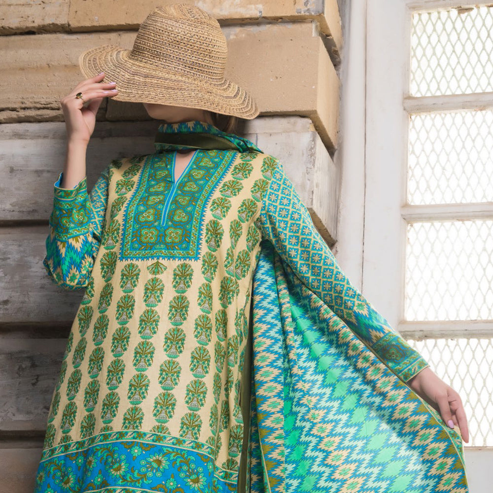 VS Printed Classic Cambric Cotton Suit-302B - test-store-for-chase-value