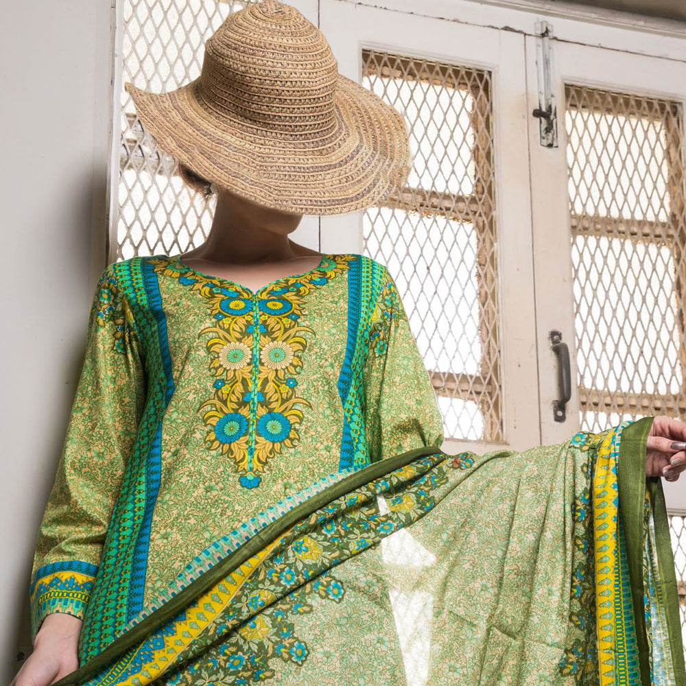 VS Printed Classic Cambric Cotton Suit-303B - test-store-for-chase-value