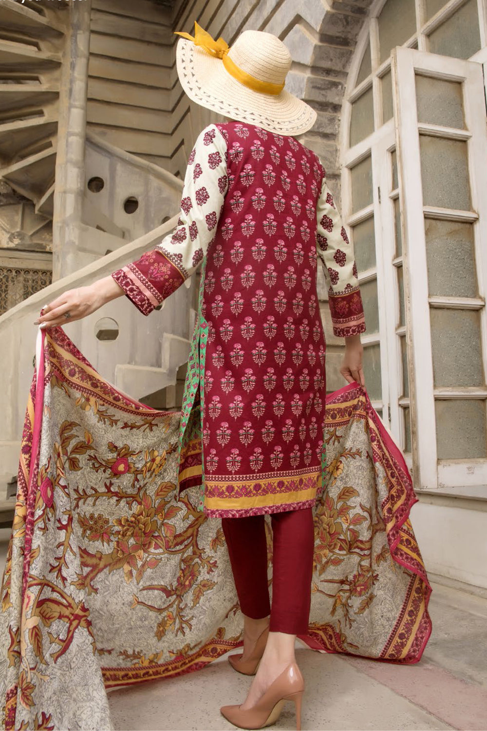 VS Printed Classic Cambric Cotton Suit-307B - test-store-for-chase-value