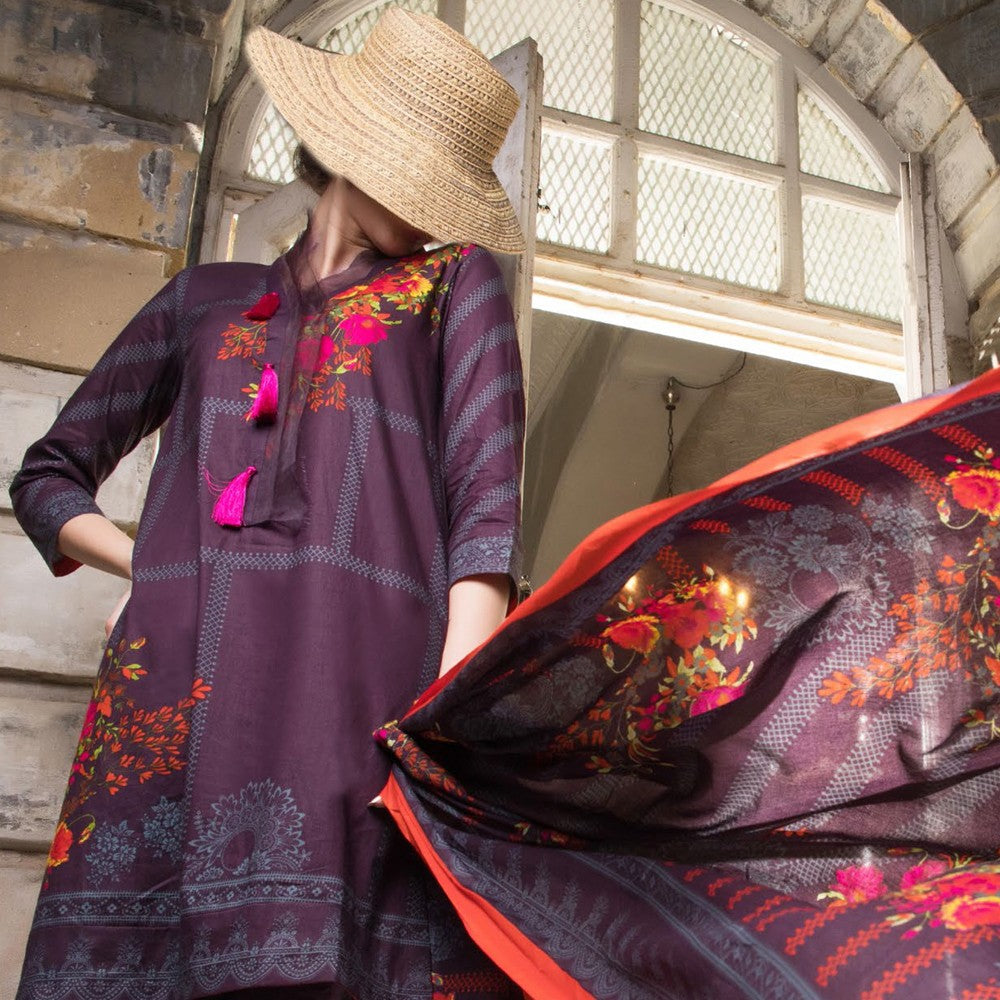 VS Printed Classic Cambric Cotton Suit-309A - test-store-for-chase-value