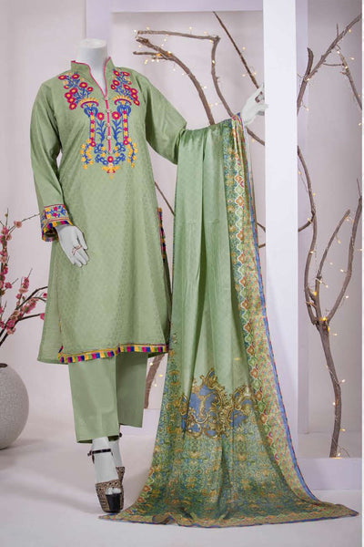 Eminent Jacquard 3 Piece Suit - Green Volutes - test-store-for-chase-value