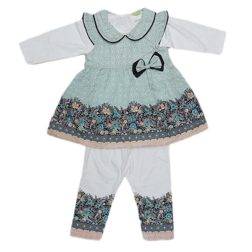 Newborn Girls Full Sleeves Suit - Light Blue - test-store-for-chase-value
