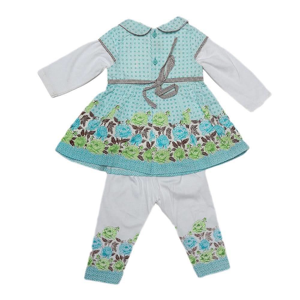 Newborn Girls Full Sleeves Suit - Light Blue - test-store-for-chase-value