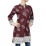 Women's Printed Kurti - Maroon - test-store-for-chase-value