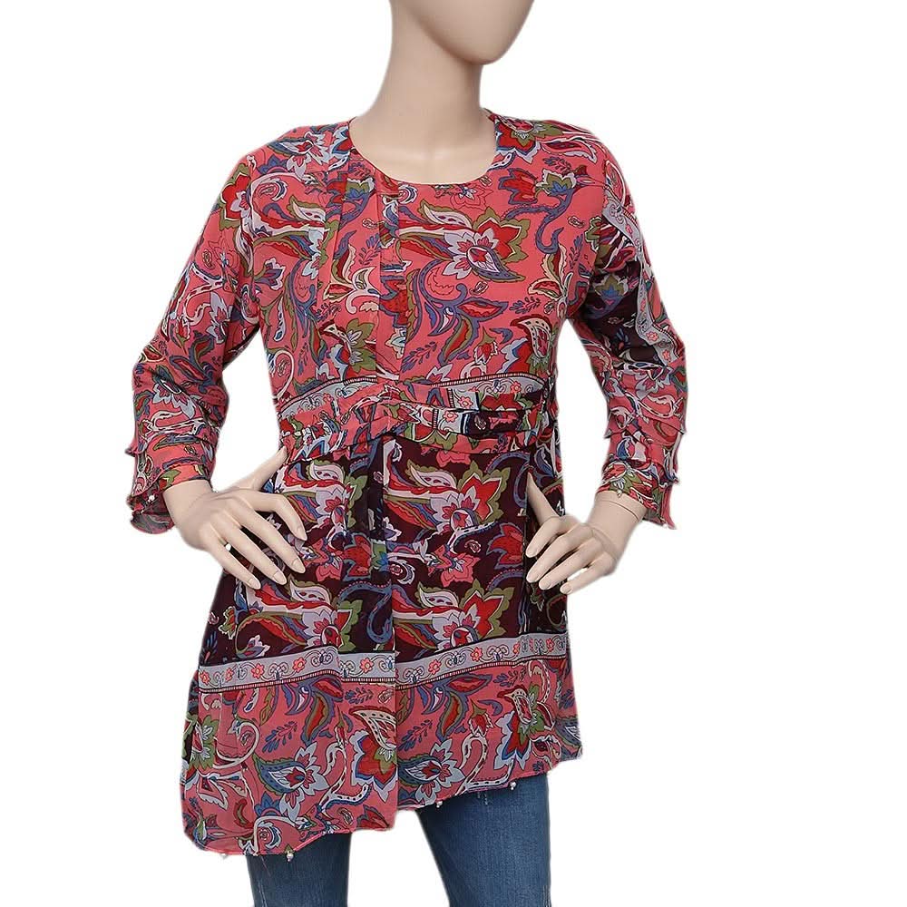 Women's Printed Georgette Top - Multi - test-store-for-chase-value