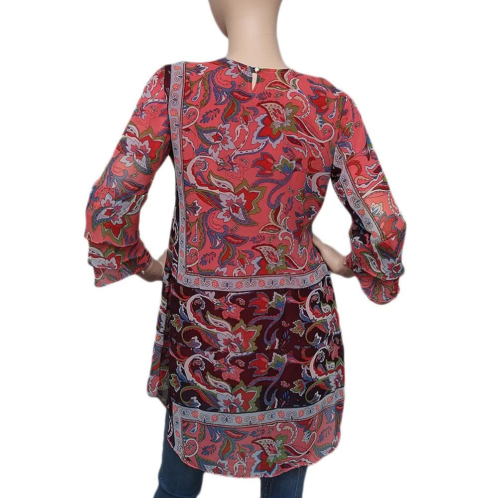 Women's Printed Georgette Top - Multi - test-store-for-chase-value