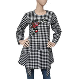 Women's Western Check Top - Black & White - test-store-for-chase-value