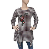 Women's Western Check Top - Brown & White - test-store-for-chase-value