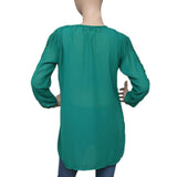 Women's Western Georgette Top - Green - test-store-for-chase-value