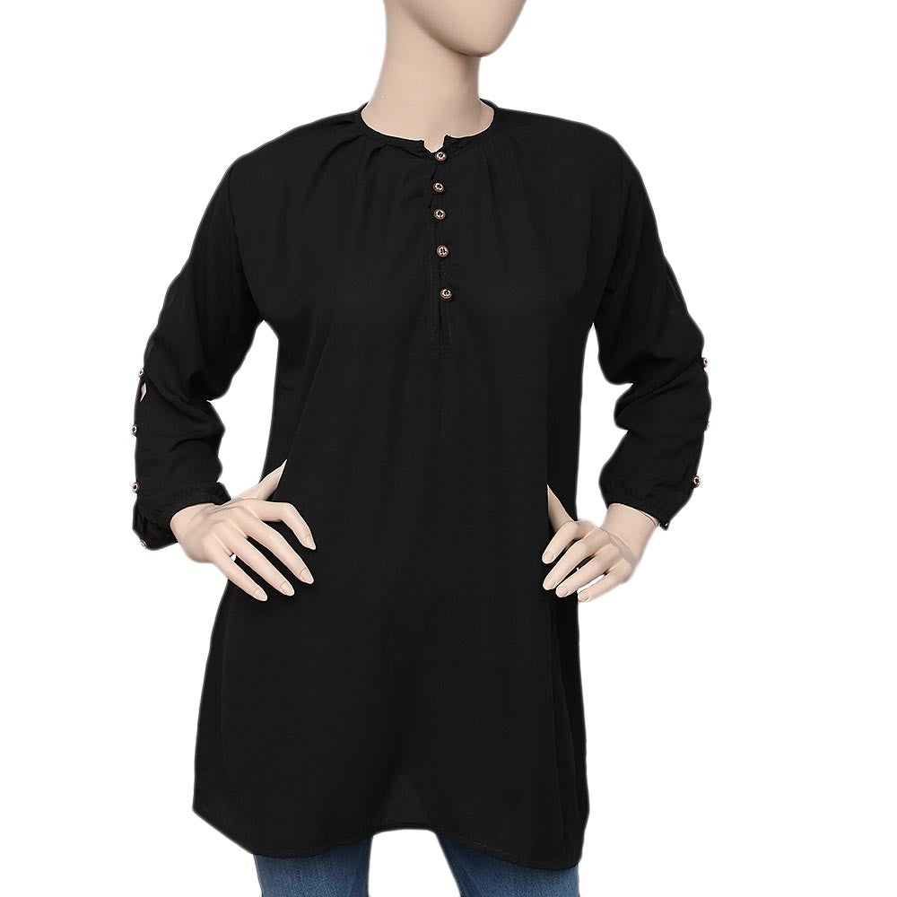 Women's Western Georgette Top - Black - test-store-for-chase-value