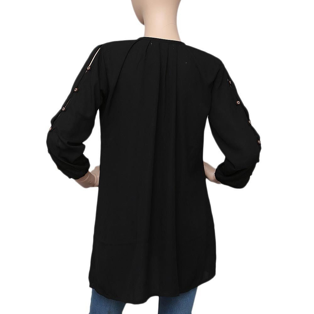 Women's Western Georgette Top - Black - test-store-for-chase-value