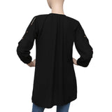 Women's Western Georgette Top - Black - test-store-for-chase-value