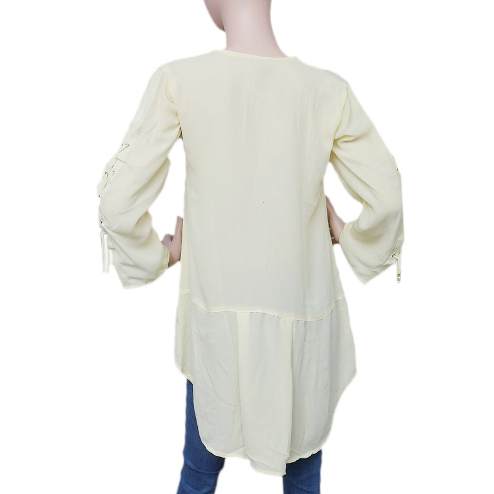 Women's Western Georgette Top - Yellow - test-store-for-chase-value