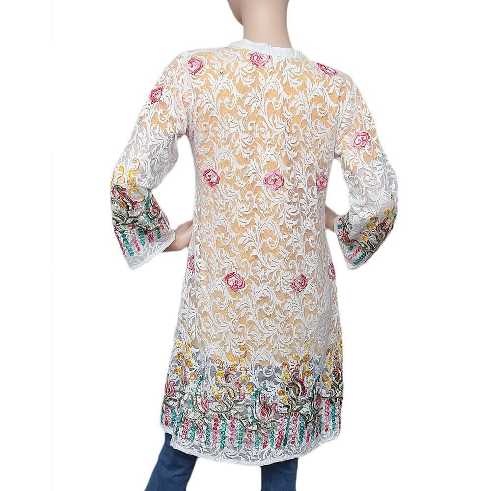 Women's Net Embroidered 2 Piece Top - White & Yellow - test-store-for-chase-value