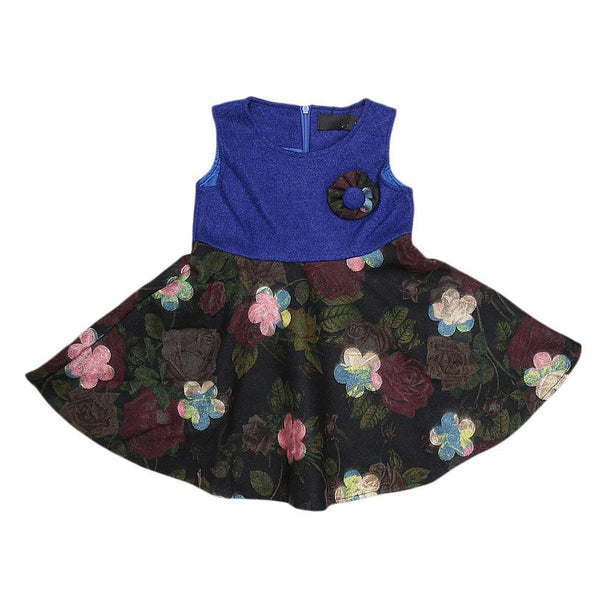 Girls Eminent Woven Frock - Blue - test-store-for-chase-value