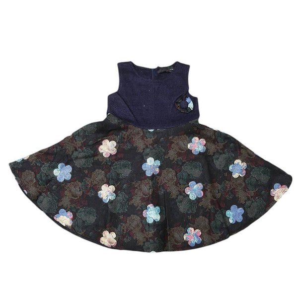 Girls Eminent Woven Frock - Navy Blue - Navy/Blue - test-store-for-chase-value