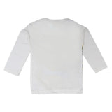 Newborn Boys Full Sleeves T-Shirt - White - test-store-for-chase-value