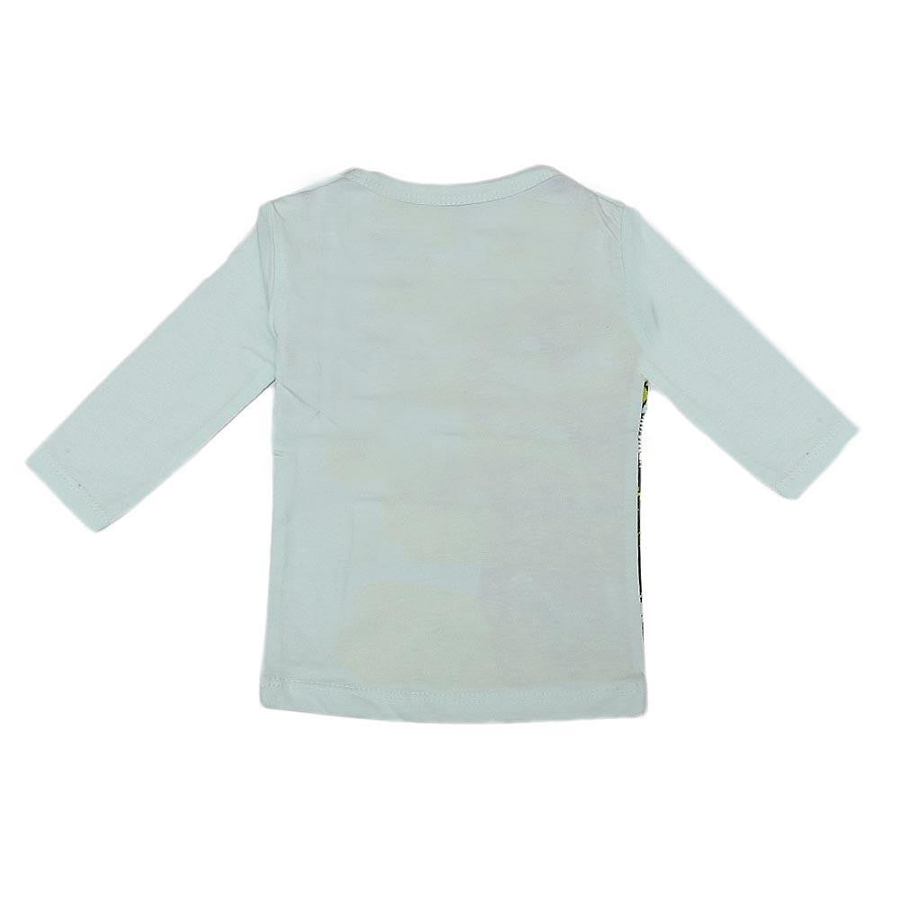 Newborn Boys Full Sleeves T-Shirt - Light Green - test-store-for-chase-value