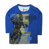 Newborn Boys Full Sleeves T-Shirt - Blue - test-store-for-chase-value