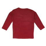 Newborn Boys Full Sleeves T-Shirt - Maroon - test-store-for-chase-value