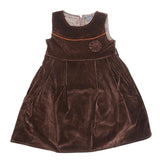 Girls Eminent Velvet Frock - Coffee - test-store-for-chase-value