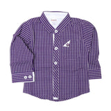 Newborn Boys Check Shirt - Purple - test-store-for-chase-value