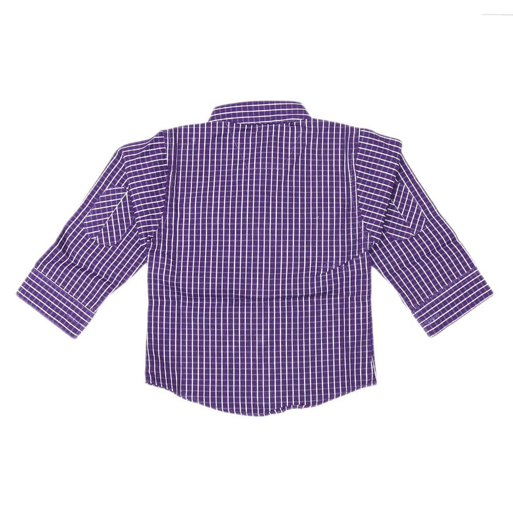 Newborn Boys Check Shirt - Purple - test-store-for-chase-value