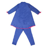 Girls Embroidered 2 Piece Suit - Blue - test-store-for-chase-value