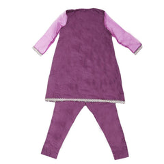 Girls Embroidered 2 Piece Suit - Purple - test-store-for-chase-value