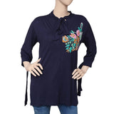 Women's Printed Top - Navy Blue - Navy/Blue - test-store-for-chase-value