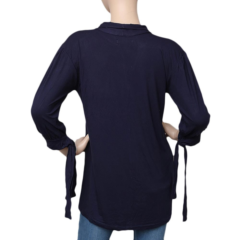 Women's Printed Top - Navy Blue - Navy/Blue - test-store-for-chase-value