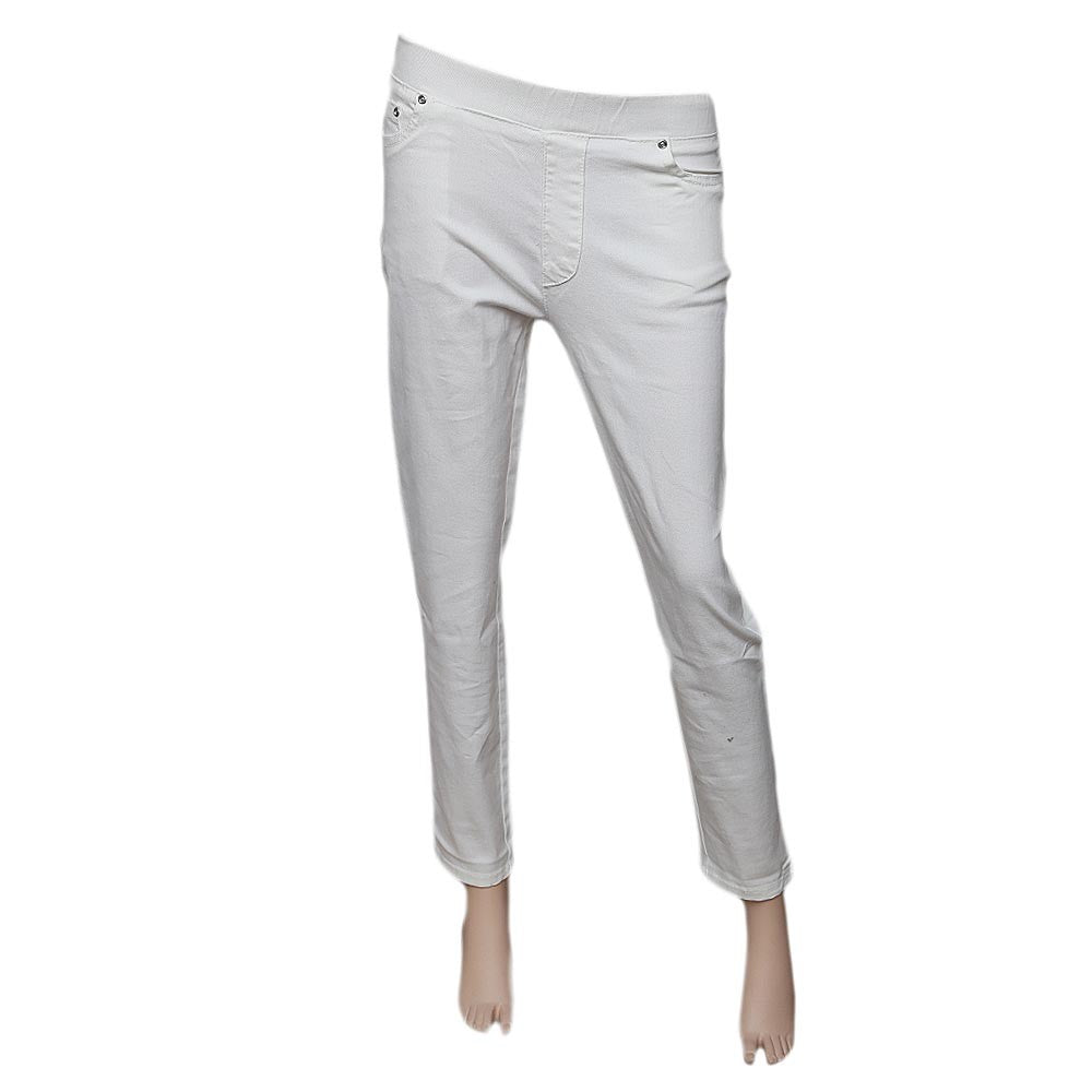 Women's Slim Fit Jeggings Jeans - White - test-store-for-chase-value